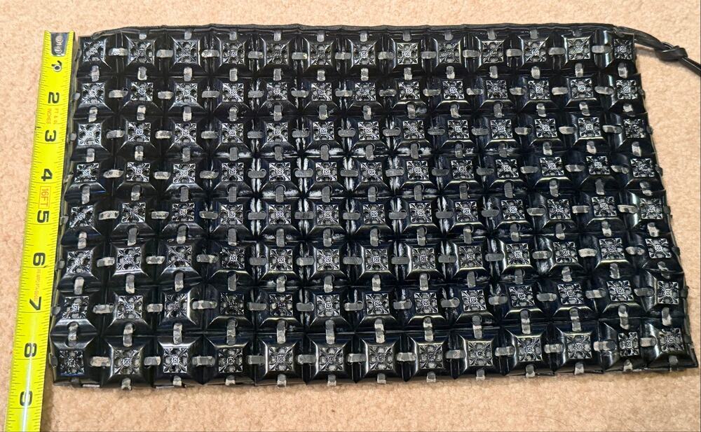 Vintage 1940s Plasticflex Black Tile Clutch Purse WWII Era Patent 2256645
